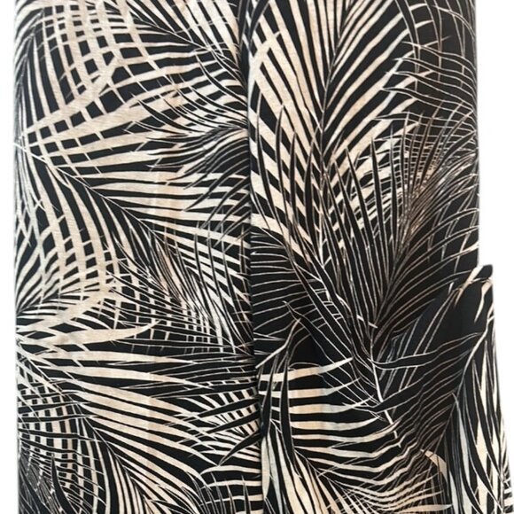 Haver & Blair Tropical Wide-Leg Pants M | Black White Linen Blend Resortwear - Picture 6 of 16